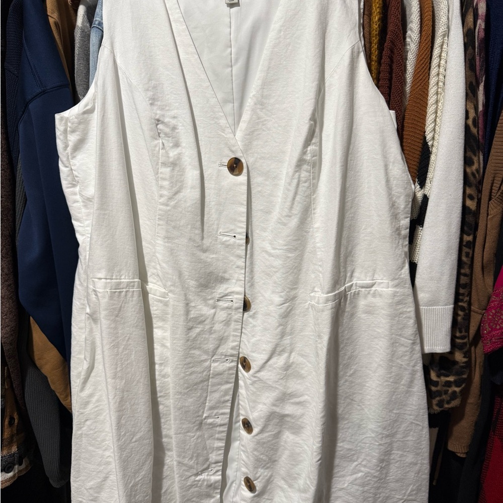 a new day White Button-Down Dress